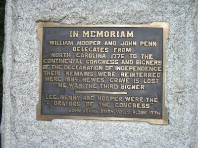 Signers Monument Plaque image. Click for full size.