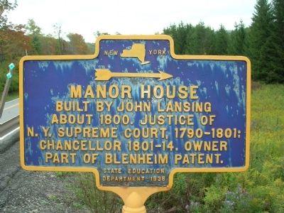 Manor House Marker - North Blenheim, NY image. Click for full size.