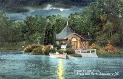 Scene on the Lake, Druid Hill Park, Baltimore, Md. image. Click for full size.