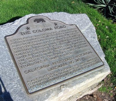 The Coloma Road Marker image. Click for full size.