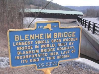 Blenheim Bridge Marker - North Blenheim, NY. Click for full size. Blenheim Bridge Marker - North Blenheim, NY image. Click for full size.