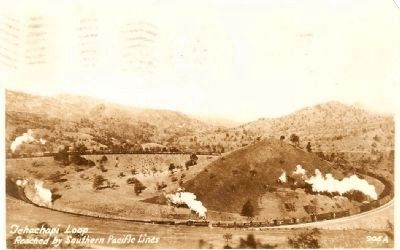 Vintage Postcard - Tehachapi Loop image. Click for full size.
