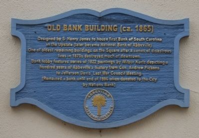 Old Bank Buildng (ca. 1865) Marker image. Click for full size.