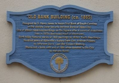 Old Bank Buildng (ca. 1865) Marker. Click for full size. Old Bank Buildng (ca. 1865) Marker image. Click for full size.