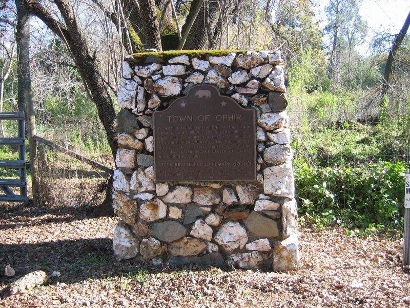 Town of Ophir Marker (Original) image. Click for full size.