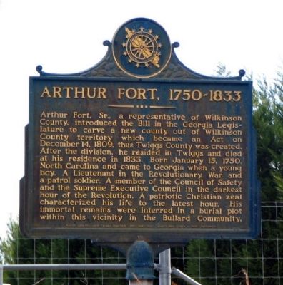 Arthur Fort, 1750-1833 Marker image. Click for full size.