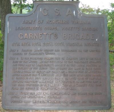Garnett's Brigade Tablet image. Click for full size.