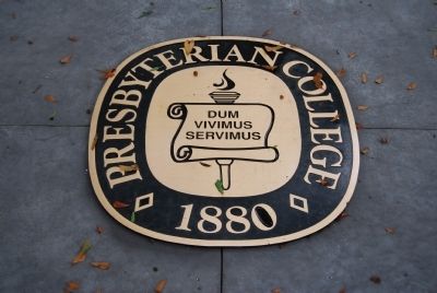 Presbyterian College Seal Located on Alumni Green. Click for full size. Presbyterian College Seal Located on Alumni Green image. Click for full size.