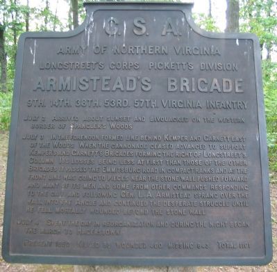 Armistead's Brigade Tablet image. Click for full size.
