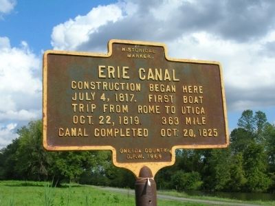 Erie Canal Marker - Rome, New York. Click for full size. Erie Canal Marker - Rome, New York image. Click for full size.