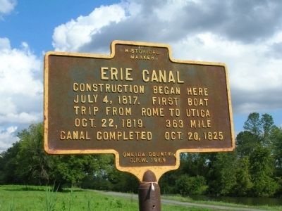Erie Canal Marker - Rome, New York image. Click for full size.
