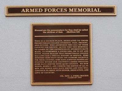 Armed Forces Memorial Marker image. Click for full size.