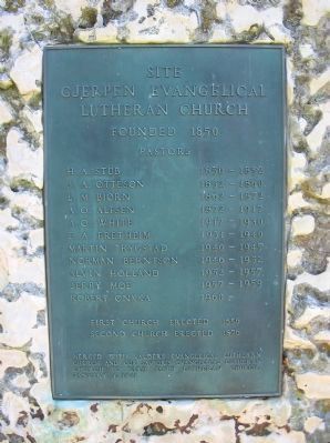 Site of Gjerpen Evangelical Lutheran Church Marker image. Click for full size.