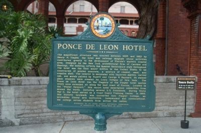 Ponce de Leon Hotel Marker, recently refurbished. Click for full size. Ponce de Leon Hotel Marker, recently refurbished image. Click for full size.
