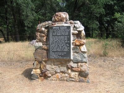 Sandy Gulch Marker. Click for full size. Sandy Gulch Marker image. Click for full size.