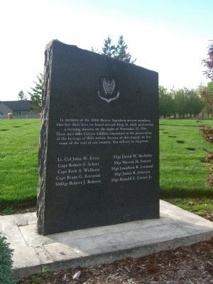 King 56 Aircrew Memorial Marker </b>front image. Click for full size.