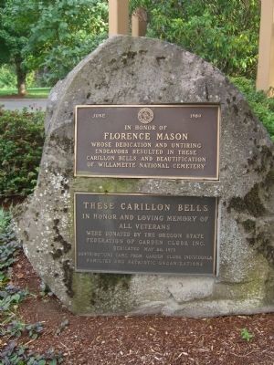 Willamette National Cemetery Carillon Bells Marker image. Click for full size.
