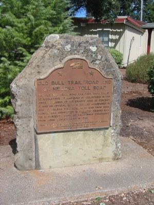Old Bull Trail Road and St. Helena Toll Road Marker image. Click for full size.
