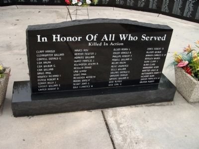 In Honor of All Who Served Marker image. Click for full size.