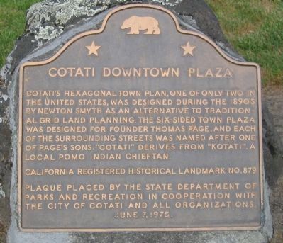 Cotati Downtown Plaza Marker image. Click for full size.