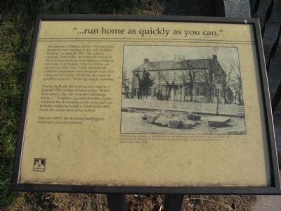 "...run home as quickly as you can." Marker. Click for full size. "...run home as quickly as you can." Marker image. Click for full size.