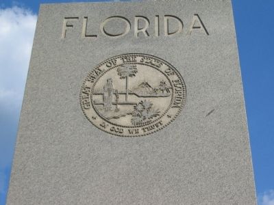 Florida Seal at the Top of the Memorial image. Click for full size.