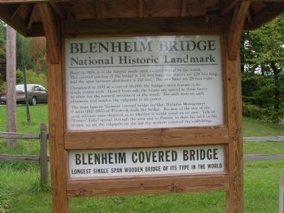Blenheim Bridge - A National Historic Landmark. Click for full size. Blenheim Bridge - A National Historic Landmark image. Click for full size.
