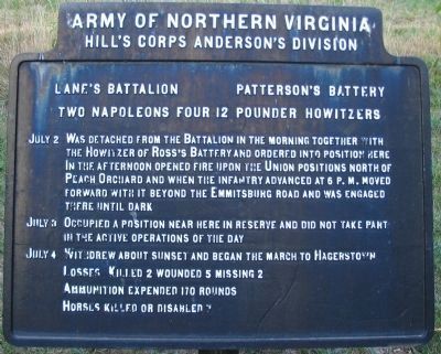 Lane's Battalion - Patterson's Battery Tablet image. Click for full size.
