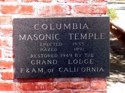 Columbia Masonic Temple Marker image. Click for full size.
