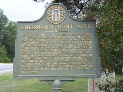 Sherman's Right Wing Marker. Click for full size. Sherman's Right Wing Marker image. Click for full size.