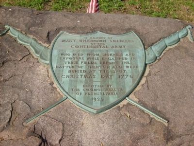 Unknown Soldiers of the Continental Army Marker. Click for full size. Unknown Soldiers of the Continental Army Marker image. Click for full size.