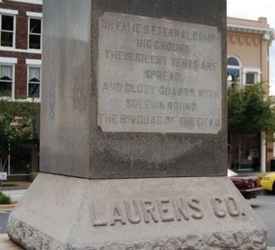 Laurens County Confederate Monument Marker - Reverse. Click for full size. Laurens County Confederate Monument Marker - Reverse image. Click for full size.