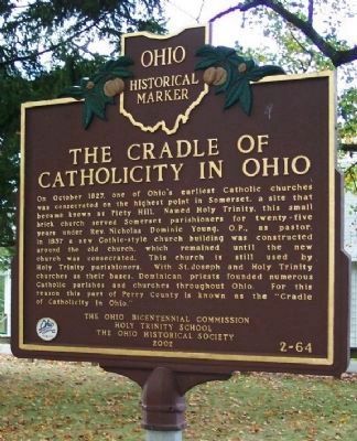The Cradle of Catholicity in Ohio Marker image. Click for full size.