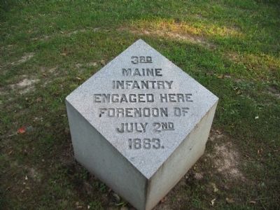 3rd Maine Infantry Marker. Click for full size. 3rd Maine Infantry Marker image. Click for full size.