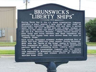 Brunswick's "Liberty Ships" Marker image. Click for full size.