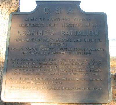 Dearing's Battalion Tablet. Click for full size. Dearing's Battalion Tablet image. Click for full size.