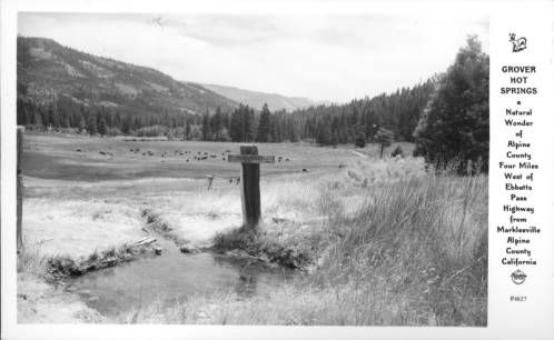 Vintage Postcard - Grover Hot Springs image. Click for full size.