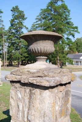 Stone Urns Frame the Church's Entrance image. Click for full size.