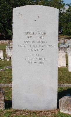 Edward Nash/Lucinda Bell Tombstone image. Click for full size.