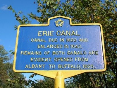 Erie Canal Marker - Vischer Ferry Nature & Historic Preserve. Click for full size. Erie Canal Marker - Vischer Ferry Nature & Historic Preserve image. Click for full size.