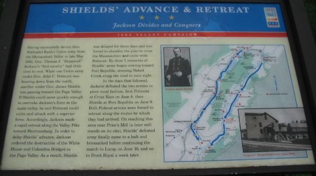 Shield's Advance & Retreat Marker image. Click for full size.