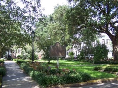 Georgia Medical Society Marker at Washington Square in Savannah. Click for full size. Georgia Medical Society Marker at Washington Square in Savannah image. Click for full size.