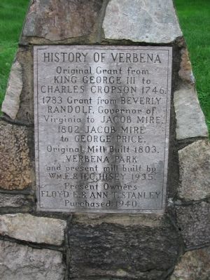 History of Verbena Marker image. Click for full size.