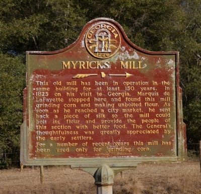 Myricks Mill Marker image. Click for full size.