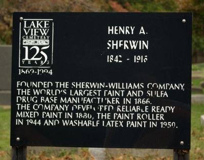 Henry A. Sherwin Marker. Click for full size. Henry A. Sherwin Marker image. Click for full size.