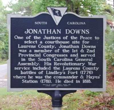 Jonathan Downs Marker image. Click for full size.