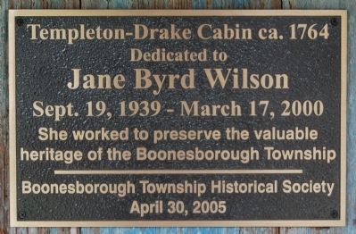 Templeton-Drake Cabin ca. 1764 Marker. Click for full size. Templeton-Drake Cabin ca. 1764 Marker image. Click for full size.