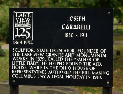 Joseph Carabelli Marker. Click for full size. Joseph Carabelli Marker image. Click for full size.