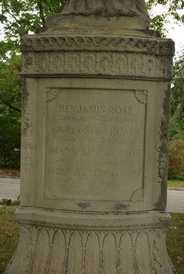 Benjamin Rose grave marker (detail) image. Click for full size.
