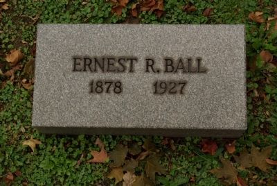 Ernest R. Ball grave marker image. Click for full size.